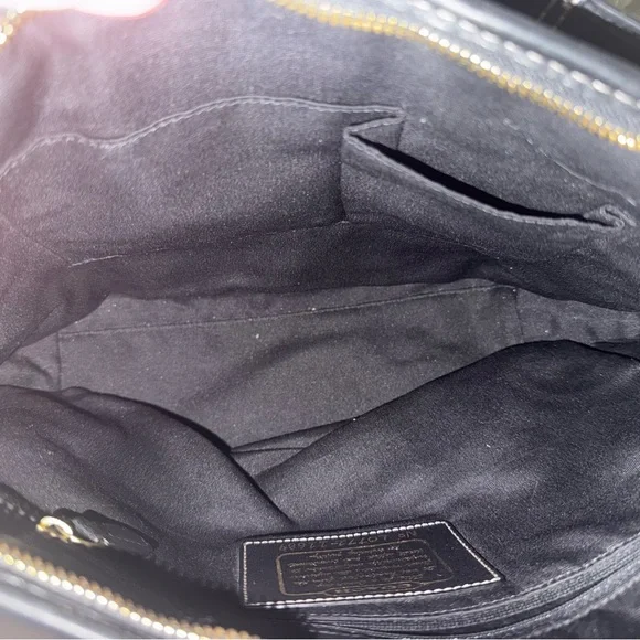 Coach signature canvas Hobo shoulder bag Black and Gray Patterned 2007 EUC - Picture 7 of 14